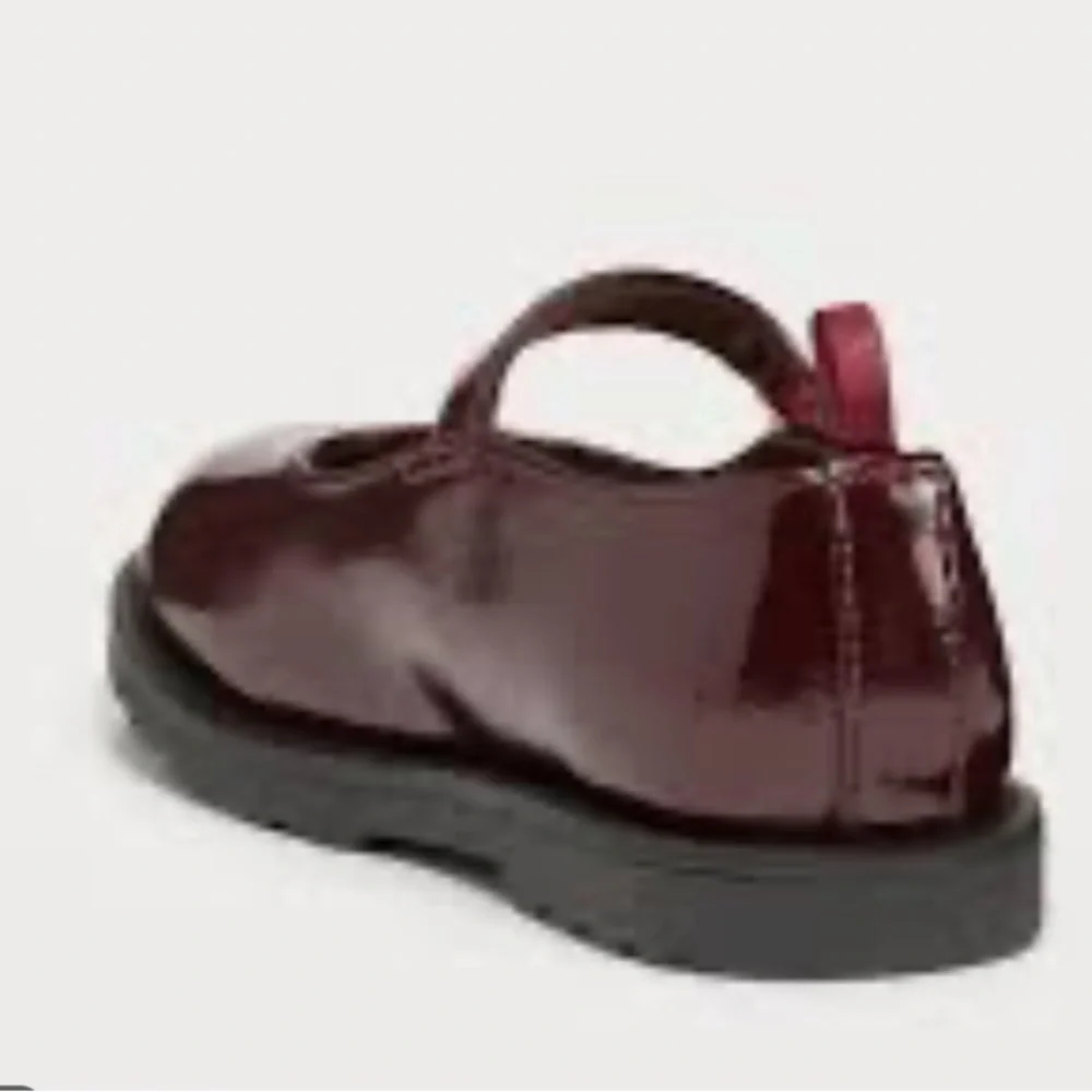 NWT Mary Jane Shiny Faux Leather Old Navy Burgundy Kids Dress Shoes